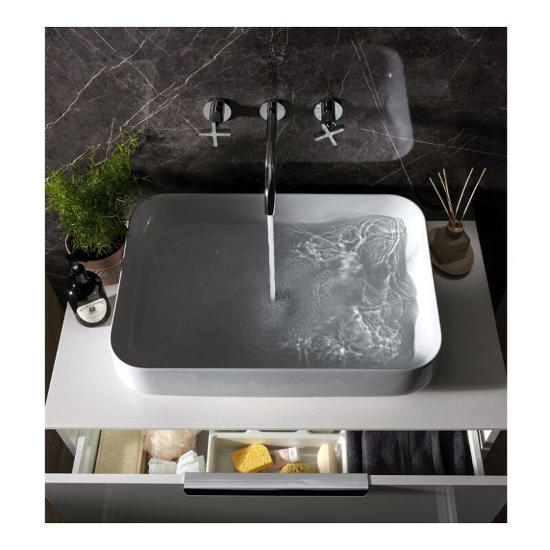 Abode Serenitie Wall Mounted Basin/Bath Mixer Tap Chrome
