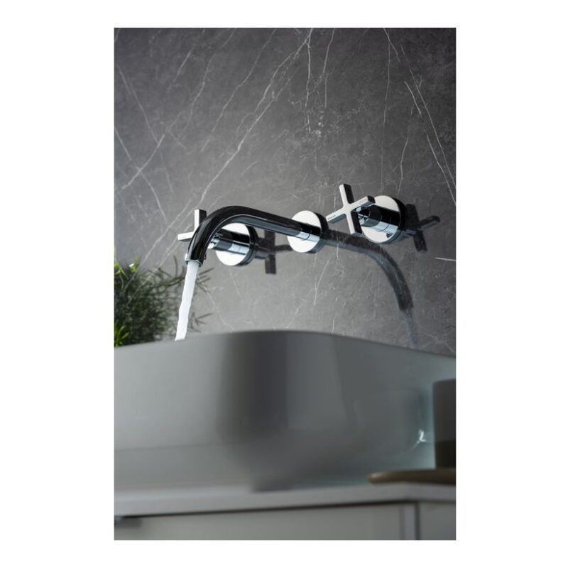 Abode Serenitie Wall Mounted Basin/Bath Mixer Tap Chrome