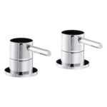 Abode Harmonie Round Bath Filler Panel Valves Chrome