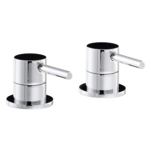 Abode Harmonie Round Bath Filler Panel Valves Chrome