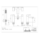 Abode Fervour Deck Mounted Bath Shower Mixer Tap Chrome