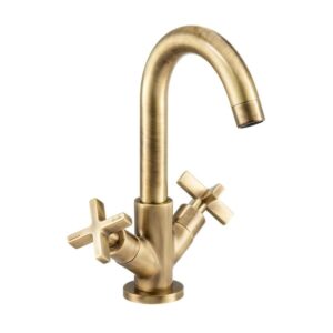 Abode Serenitie Basin Mixer Tap Antique Brass