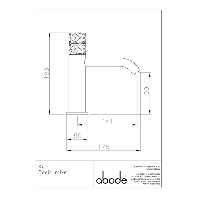 Abode Kite Basin Mixer Tap Antique Brass