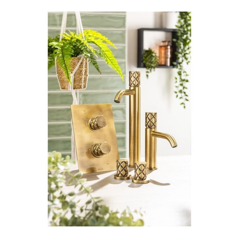 Abode Kite Tall Basin Mixer Tap Antique Brass