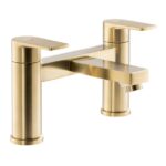Abode Aquip Deck Mounted Bath Filler Tap Brushed Brass