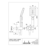 Abode Uno Hand Shower Set Matt Black