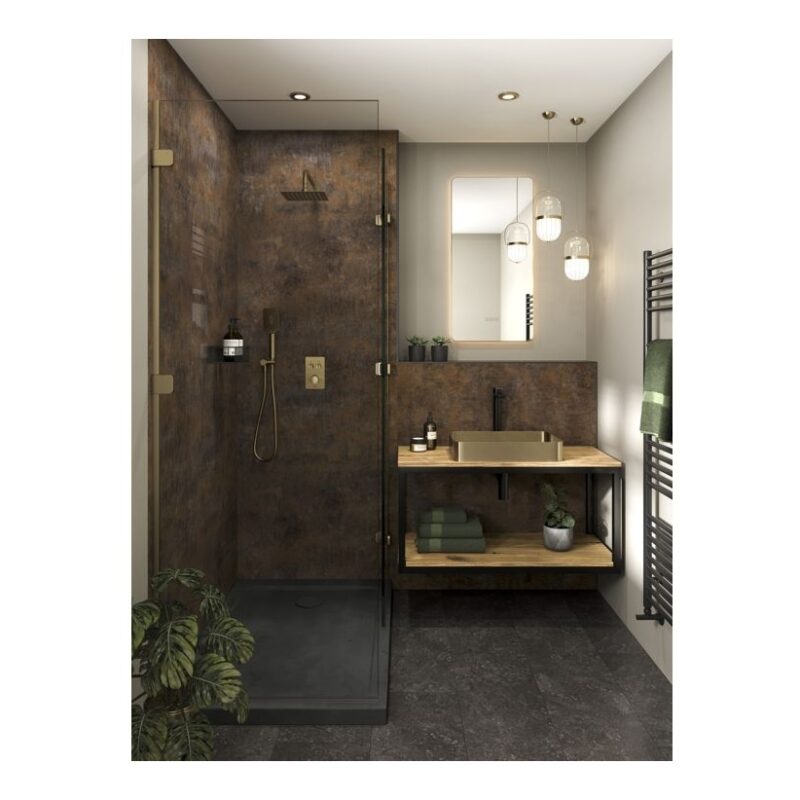 Abode Uno 200mm Shower Head Brushed Brass
