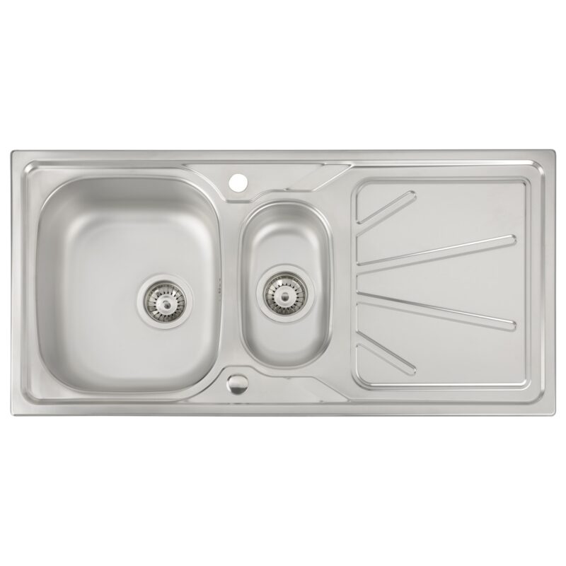 Abode Trydent 1.5 Bowl Inset Stainless Steel Sink & Nexa Tap Pack