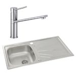Abode Trydent 1 Bowl Inset Stainless Steel Sink & Specto Tap Pack