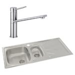 Abode Trydent 1.5 Bowl Inset Stainless Steel Sink & Specto Tap Pack