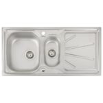 Abode Trydent 1.5 Bowl Inset Stainless Steel Sink & Specto Tap Pack