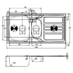 Abode Trydent 1.5 Bowl Inset Stainless Steel Sink & Specto Tap Pack