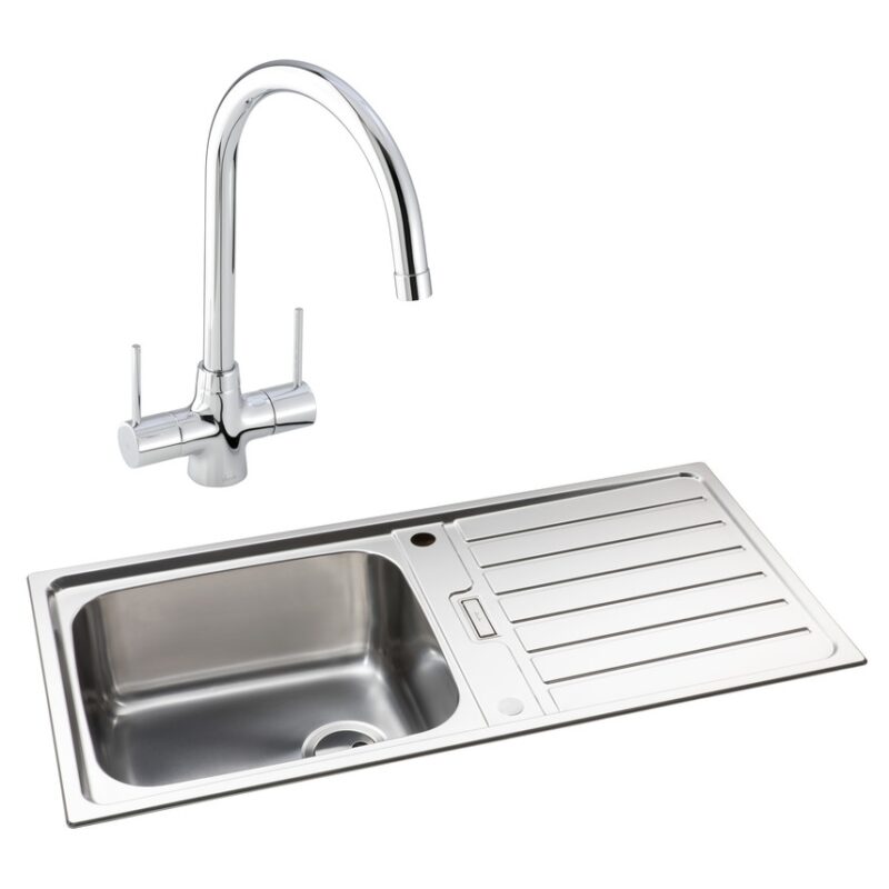 Abode Neron 1 Bowl Inset Stainless Steel Sink & Nexa Tap Pack