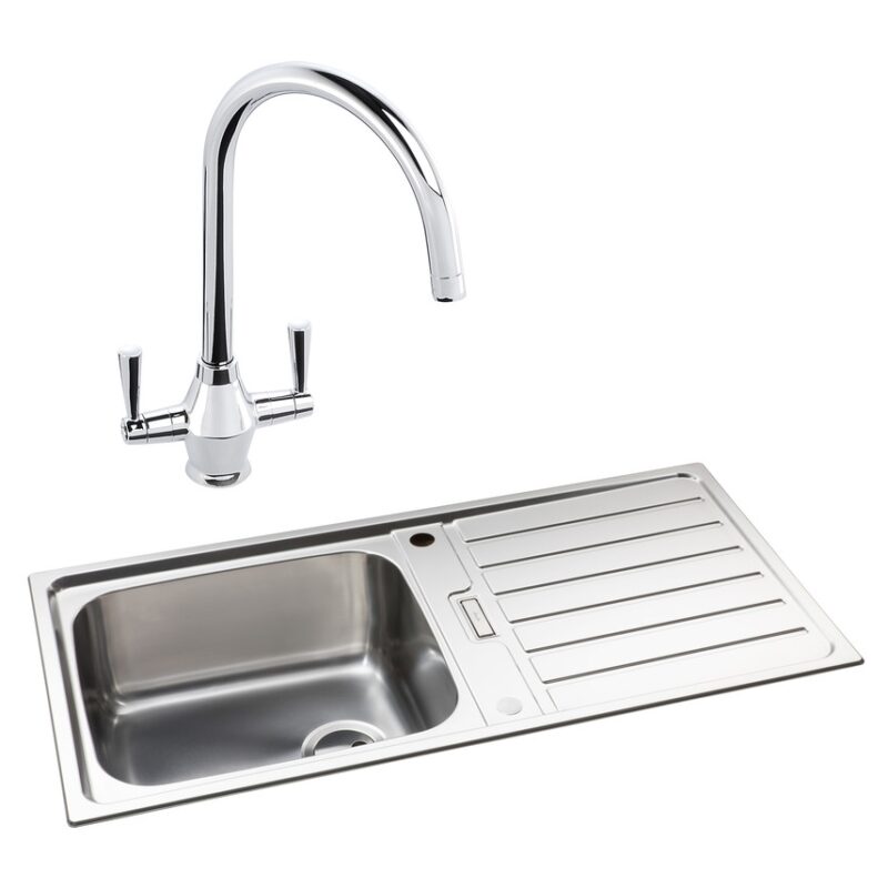 Abode Neron 1 Bowl Inset Stainless Steel Sink & Astral Tap Pack Abode Neron 1 Bowl Inset Stainless Steel Sink & Astral Tap Pack