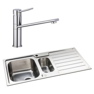Abode Neron 1.5 Bowl Inset Stainless Steel Sink & Specto Tap Pack