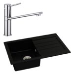 Abode Xcite 1 Bowl Inset Black Metallic Sink & Specto Tap Pack