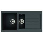 Abode Xcite 1.5 Bowl Inset Black Metallic Sink & Nexa Tap Pack