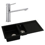 Abode Xcite 1.5 Bowl Inset Black Metallic Sink & Specto Tap Pack