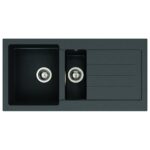 Abode Xcite 1.5 Bowl Inset Black Metallic Sink & Specto Tap Pack