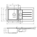 Abode Xcite 1.5 Bowl Inset Black Metallic Sink & Specto Tap Pack