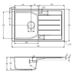 Abode Oriel 1 Bowl Inset Black Granite Sink & Atlas Tap Pack