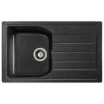 Abode Oriel 1 Bowl Inset Black Granite Sink & Specto Tap Pack