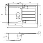 Abode Oriel 1 Bowl Inset Black Granite Sink & Specto Tap Pack