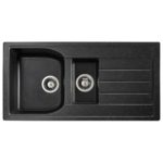 Abode Oriel 1.5 Bowl Inset Black Granite Sink & Specto Tap Pack