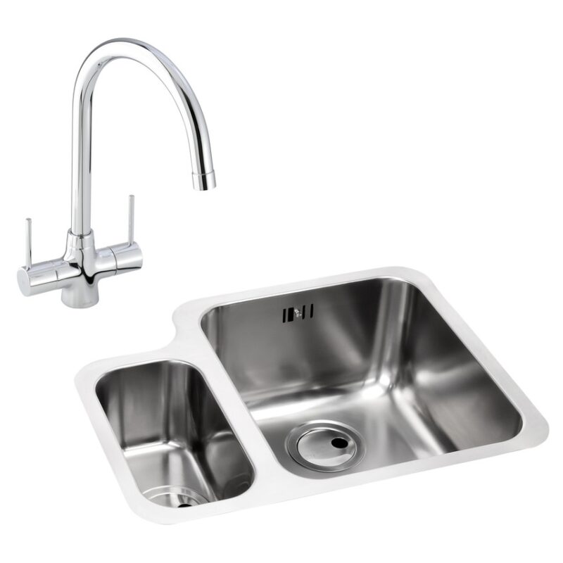 Abode Matrix 1.5 Bowl RHMB Undermount Steel Sink & Nexa Tap Pack