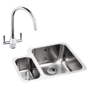 Abode Matrix 1.5 Bowl RHMB Undermount Steel Sink & Astral Tap Pack