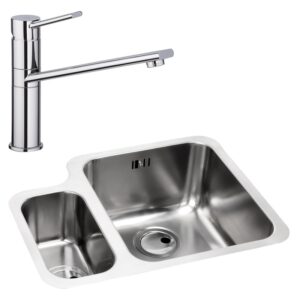 Abode Matrix 1.5 Bowl RHMB Undermount Steel Sink & Specto Tap Pack