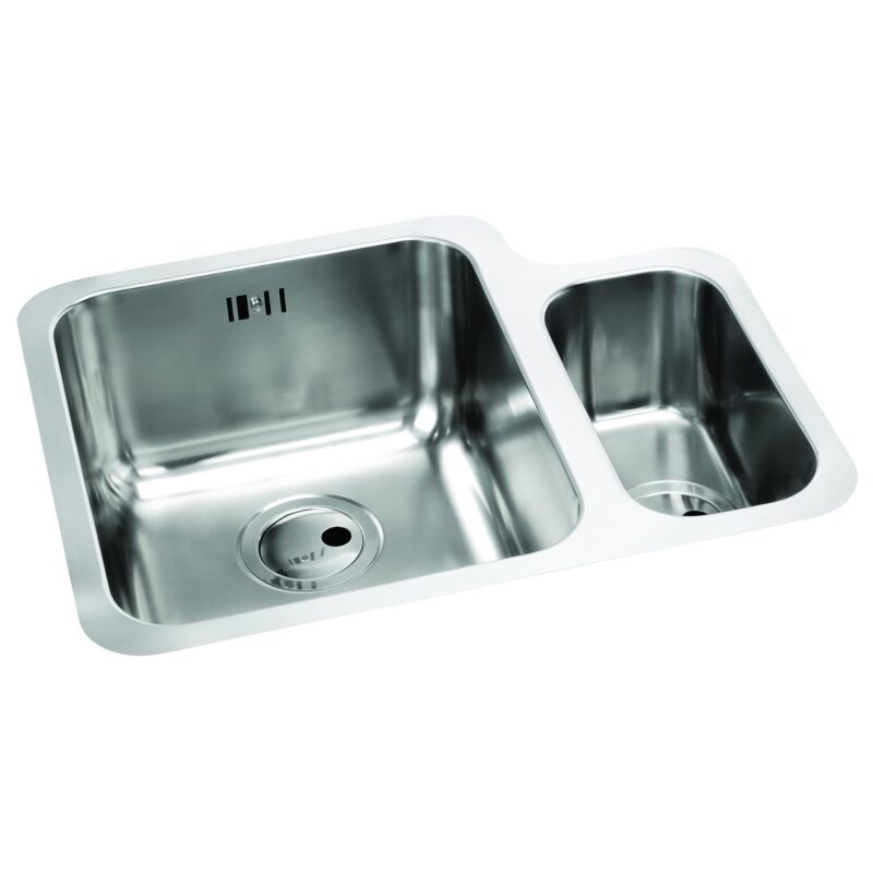 Abode Matrix 1.5 Bowl LHMB Undermount Steel Sink & Astral Tap Pack