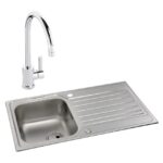 Abode Connekt 1 Bowl Inset Stainless Steel Sink & Atlas Tap Pack