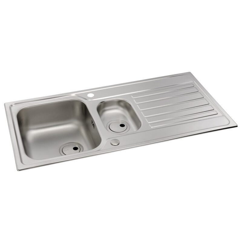 Abode Connekt 1.5 Bowl Inset Stainless Steel Sink & Nexa Tap Pack