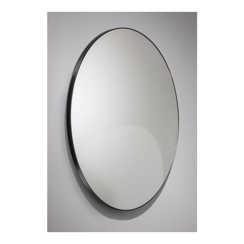 Abode Mayar 600mm Round Mirror Matt Black