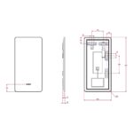 Abode Mayar 450x900mm Tablet LED Mirror Brushed Brass