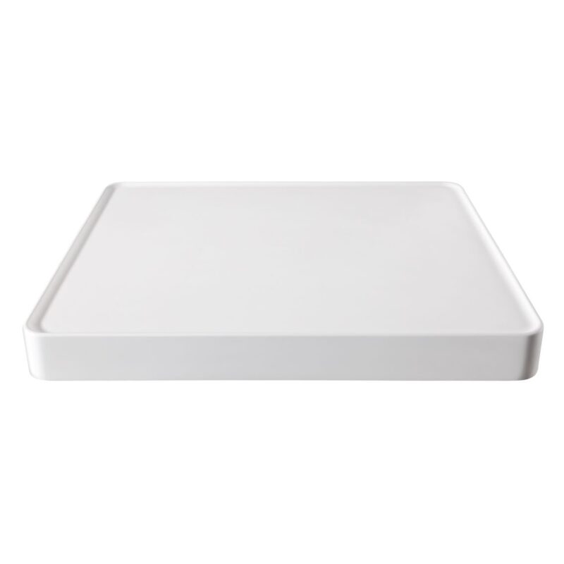 Abode Tableau/Cava Shelf & Round Basin Set Chalk White/Chrome