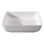 Abode Tableau/Cava Shelf & Tablet Basin Set Chalk White/Brushed Brass