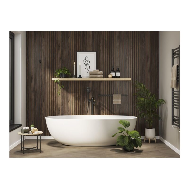 Abode Uno Single Towel Rail Matt Black