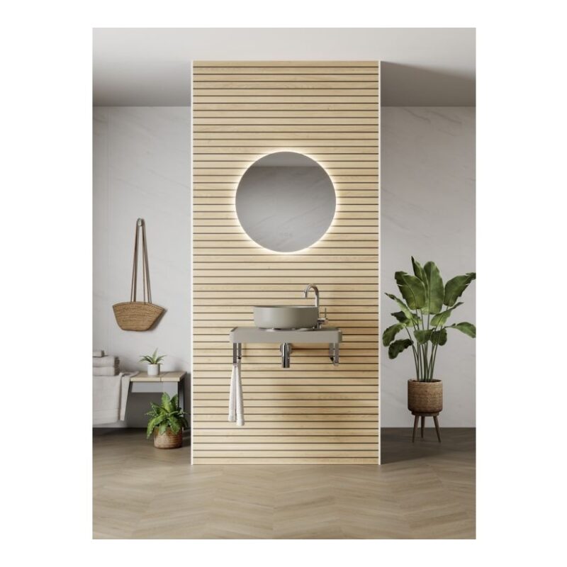 Abode Cava Round Basin Plinth Chrome