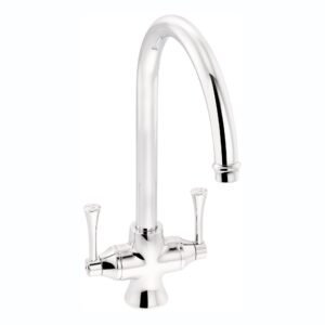 Abode Gosford Twin Lever Mono Sink Mixer Chrome