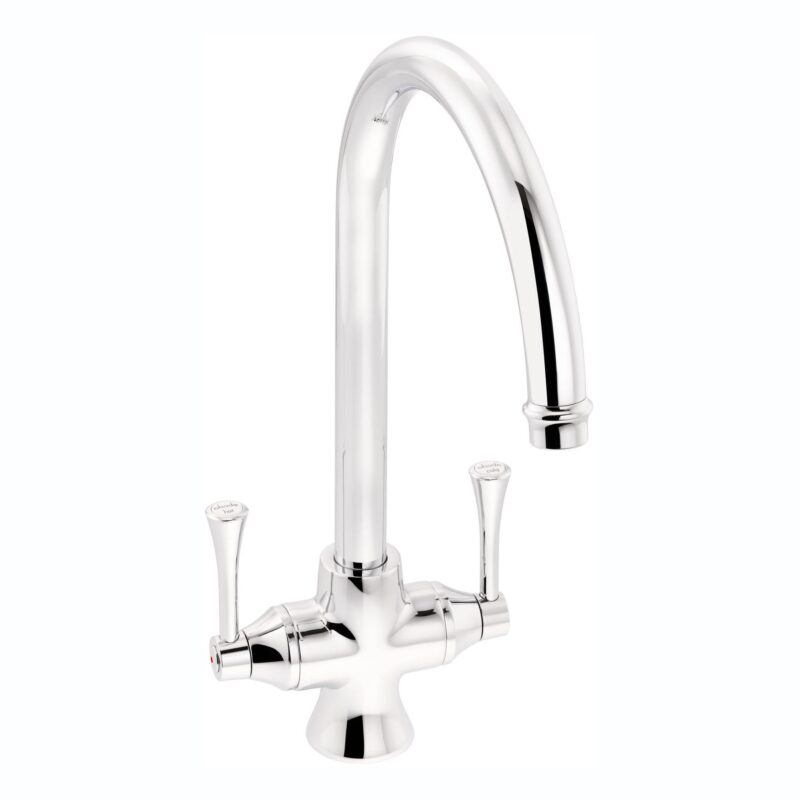 Abode Gosford Twin Lever Mono Sink Mixer Chrome