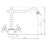 Abode Melford Monobloc Kitchen Mixer Tap Chrome