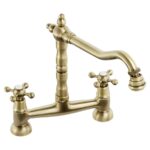 Abode Melford Bridge Kitchen Mixer Tap Antique Brass