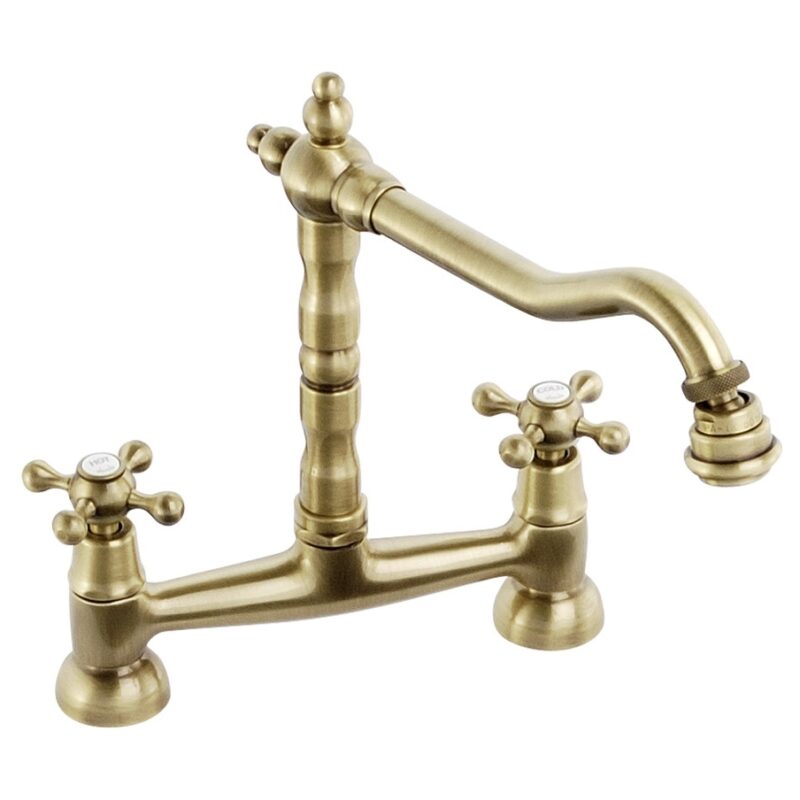 Abode Melford Bridge Kitchen Mixer Tap Antique Brass Abode Melford Bridge Kitchen Mixer Tap Antique Brass