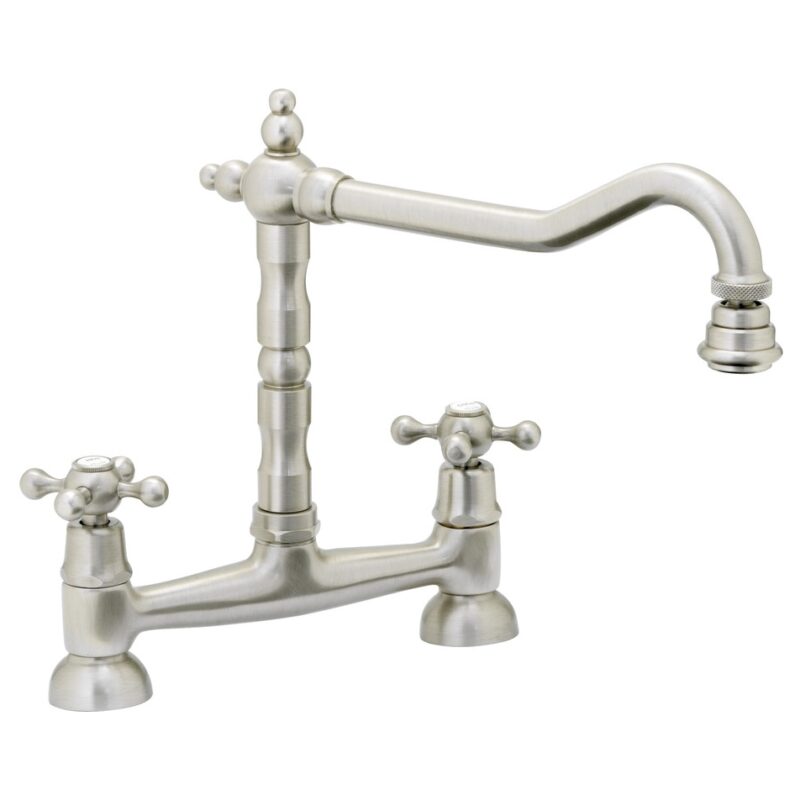 Abode Melford Bridge Kitchen Mixer Tap Brushed Nickel Abode Melford Bridge Kitchen Mixer Tap Brushed Nickel