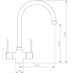 Abode Nexa Twin Lever Mono Sink Mixer Chrome