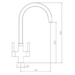Abode Pico Monobloc Kitchen Mixer Tap Chrome