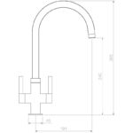 Abode Pico Twin Lever Mono Sink Mixer Brushed Nickel
