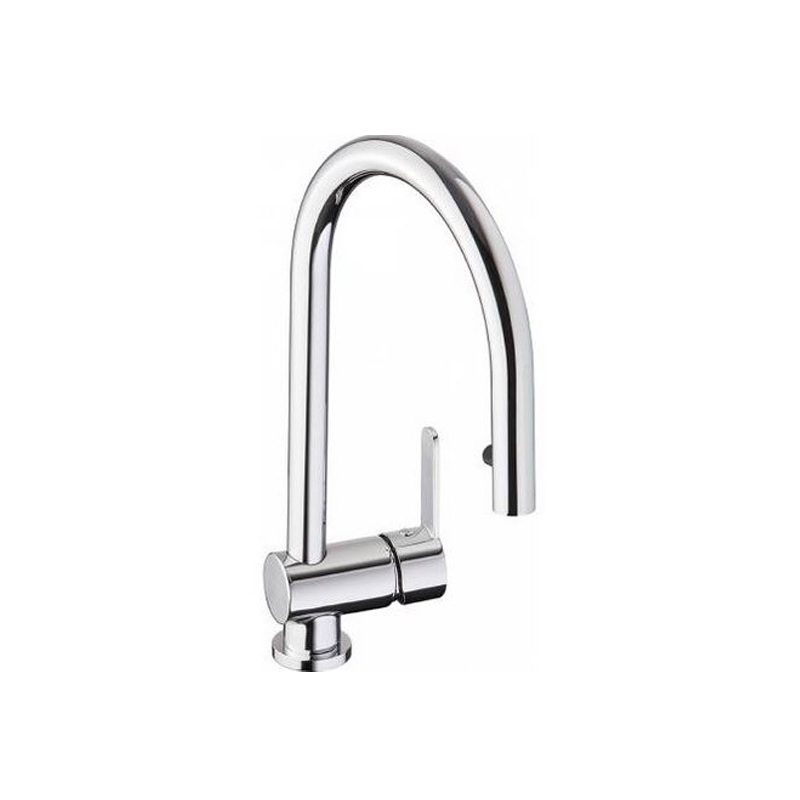 Abode Czar Single Lever Sink Mixer with Pull-Out Spray Chrome